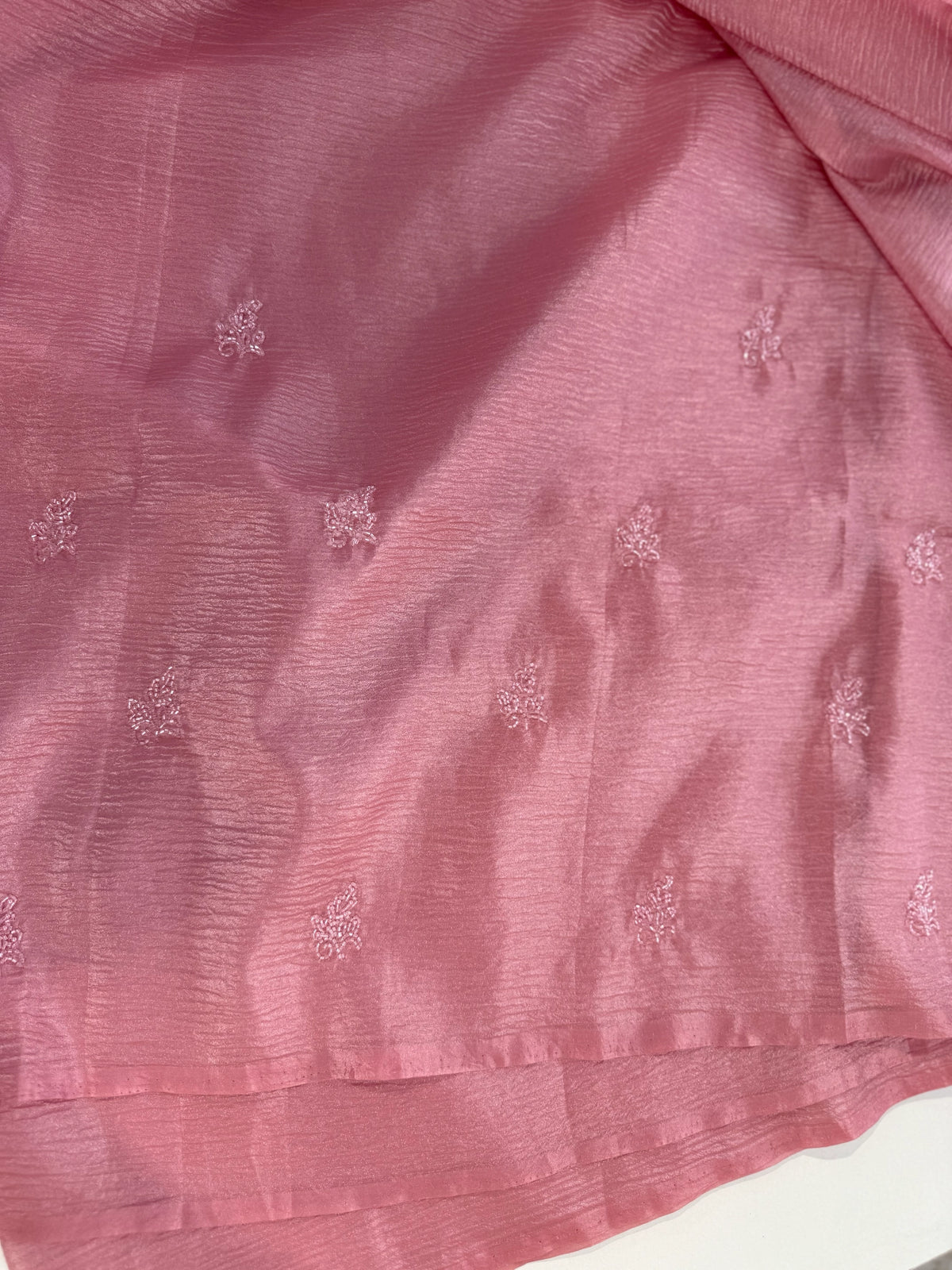 Crushed crape saree/ HW317