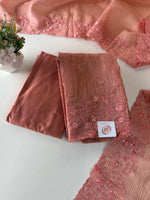Crushed crape unstitched salwar set / US1302
