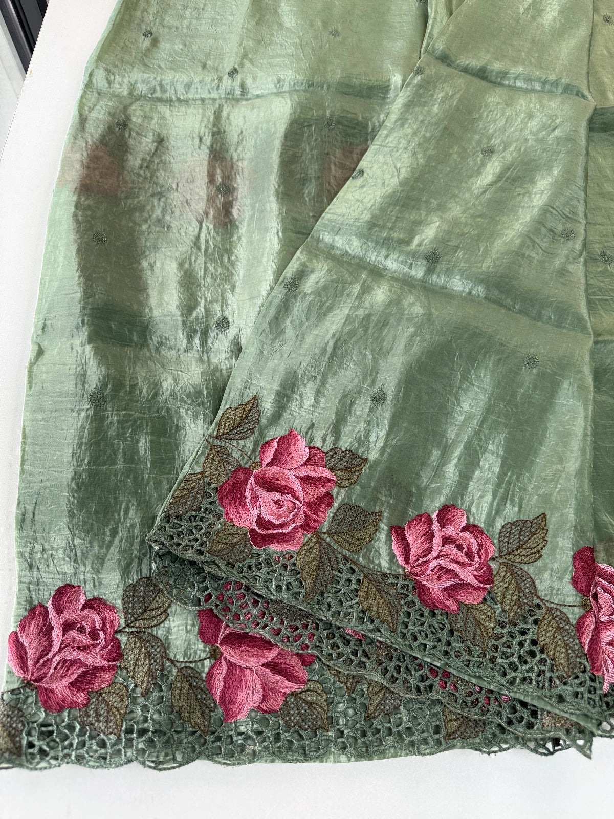 Crushed Oragnza Saree / SC8129