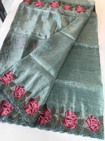 Crushed Oragnza Saree / SC8129