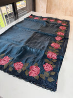 Crushed Oragnza Saree / SC8129