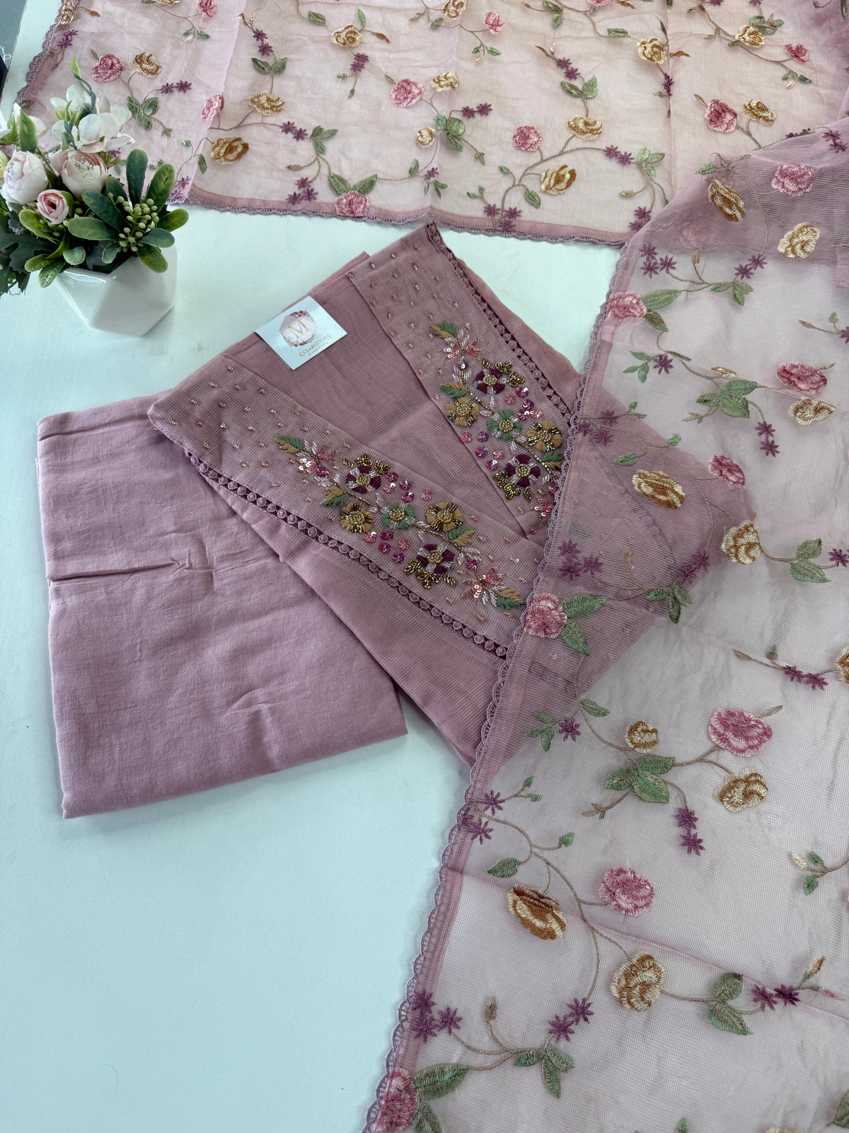 Ner kotta unstitched salwar set / NC175