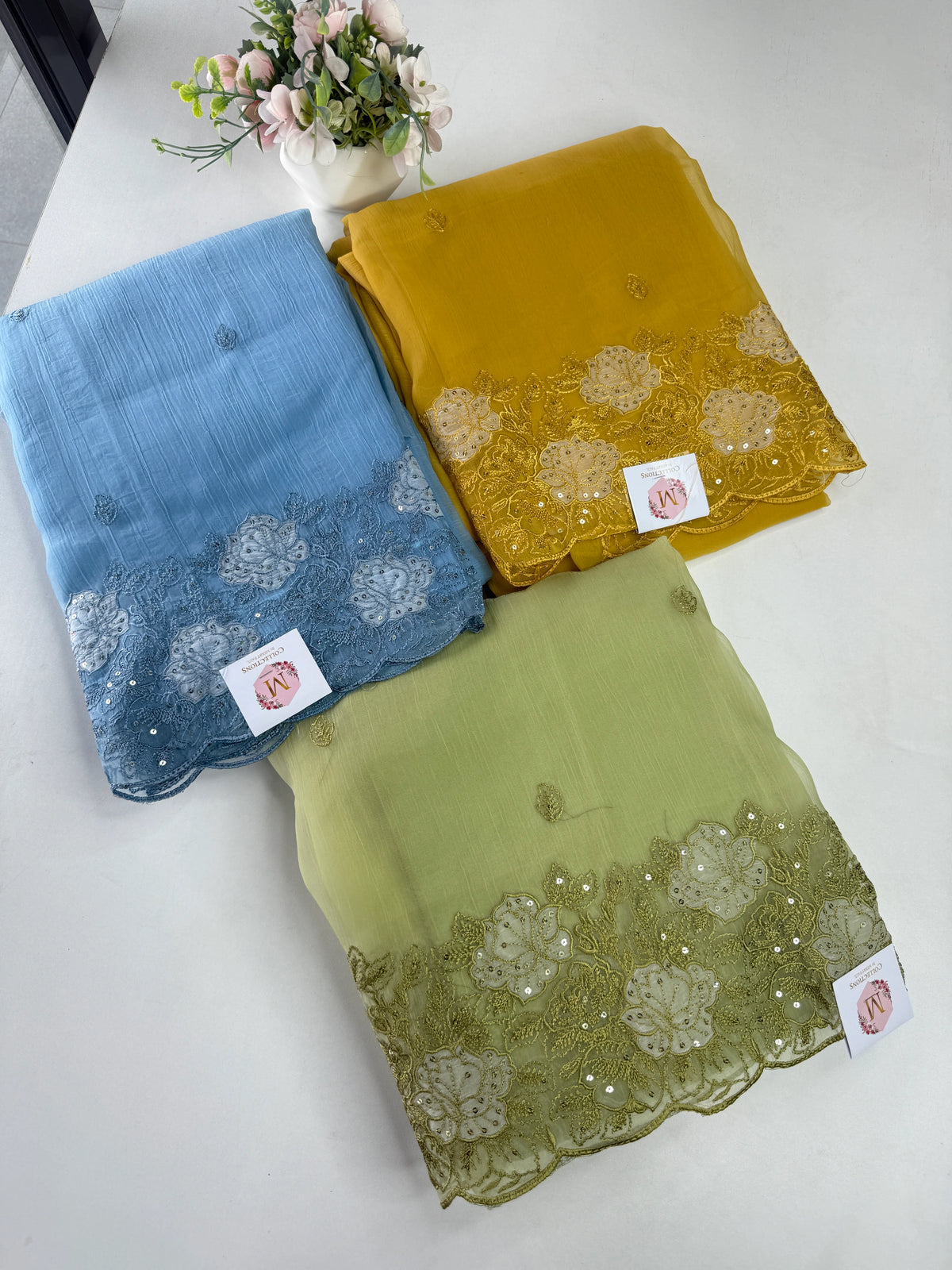 Chiffon unstitched salwar set /NC130