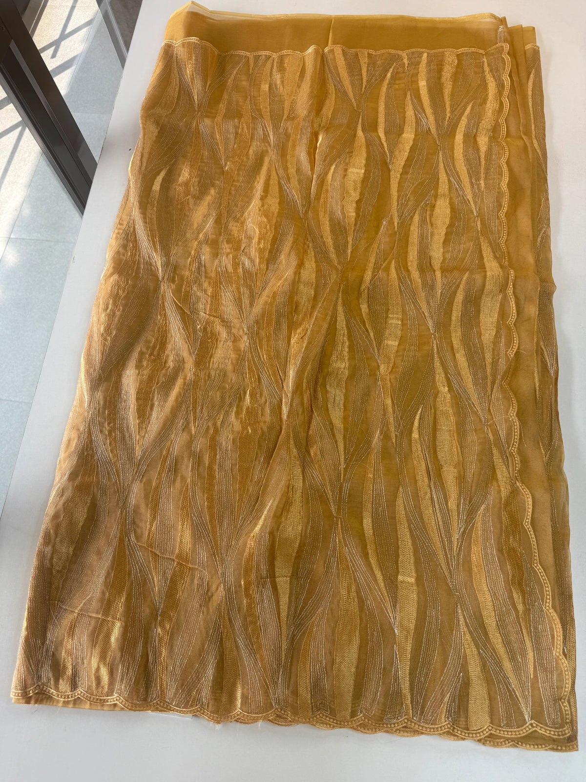 Shimmer Georgette(organza blend )Saree / CW349