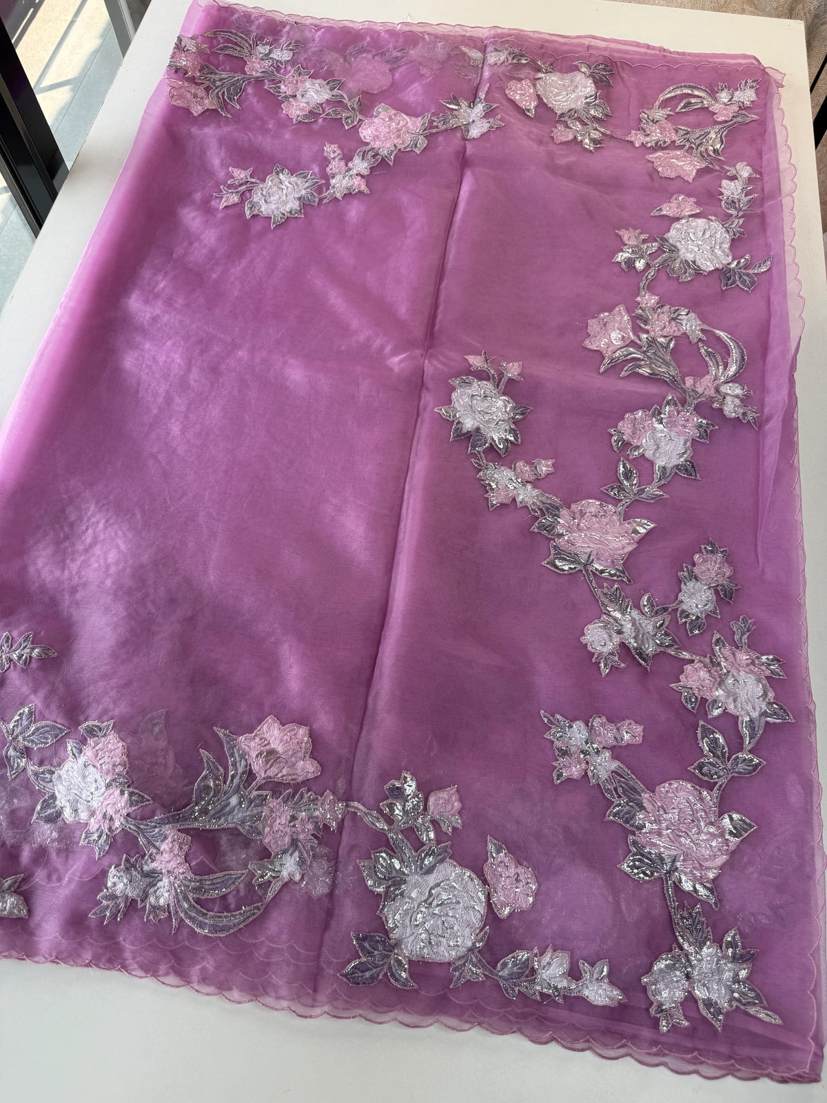 Soft organza saree/FK38