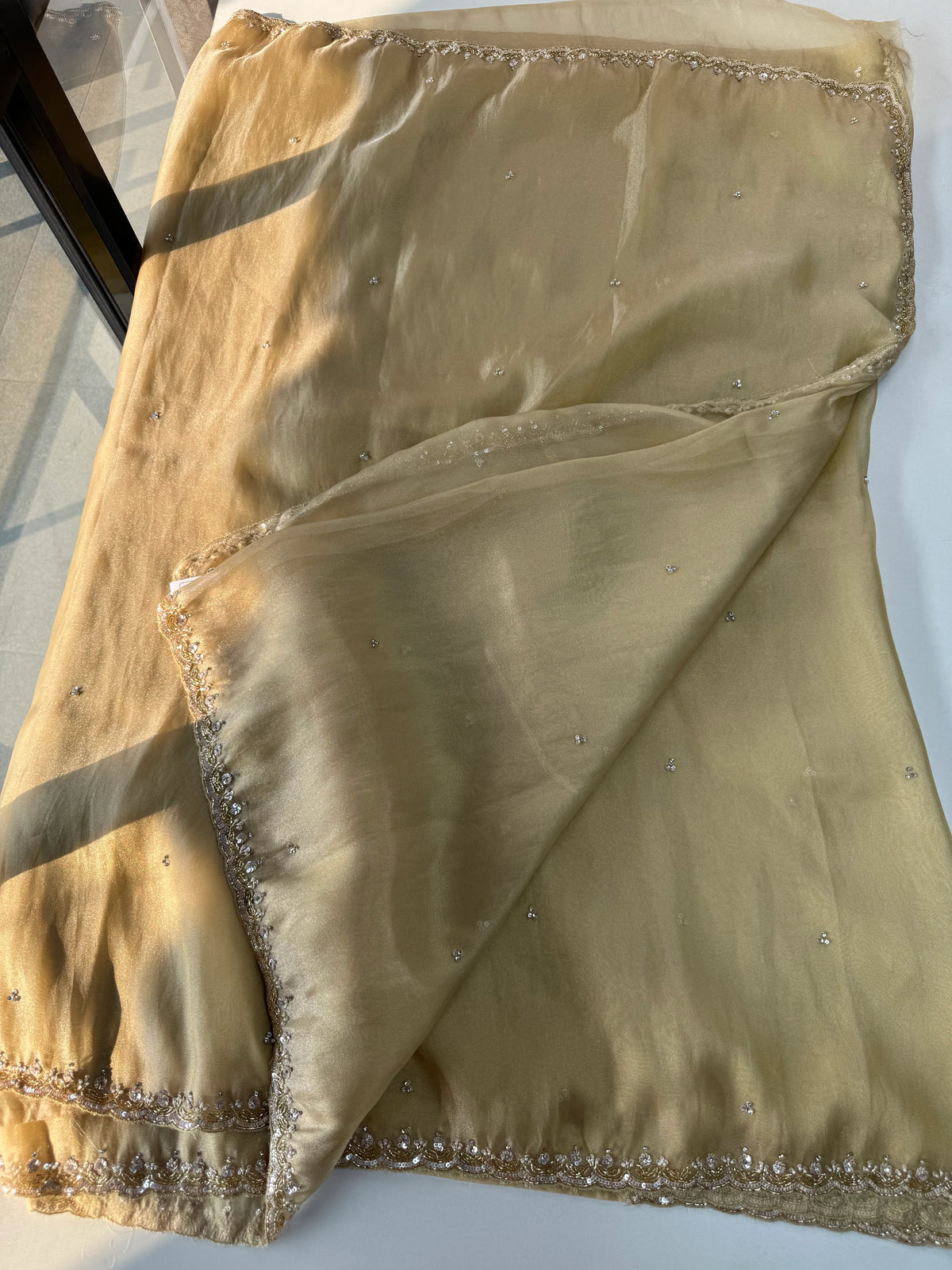 Tissue Georgette Saree/ 9116