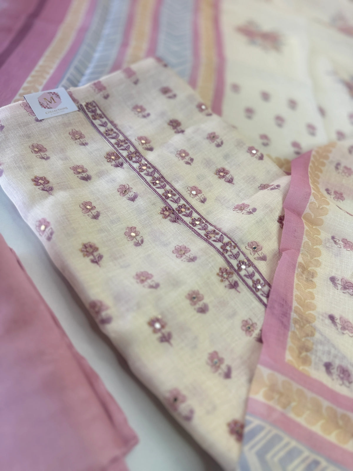 Linen cotton unstitched salwar set / NC302