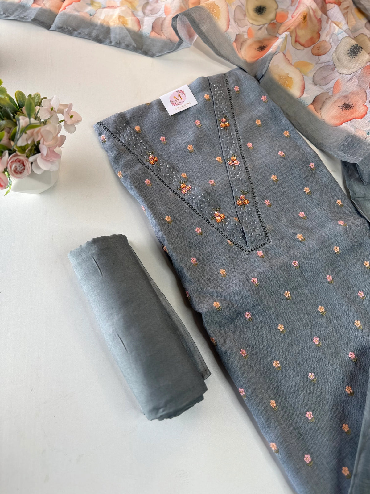 Linen salwar set /U5013