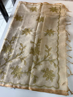 Tissue linen blend saree /SR580