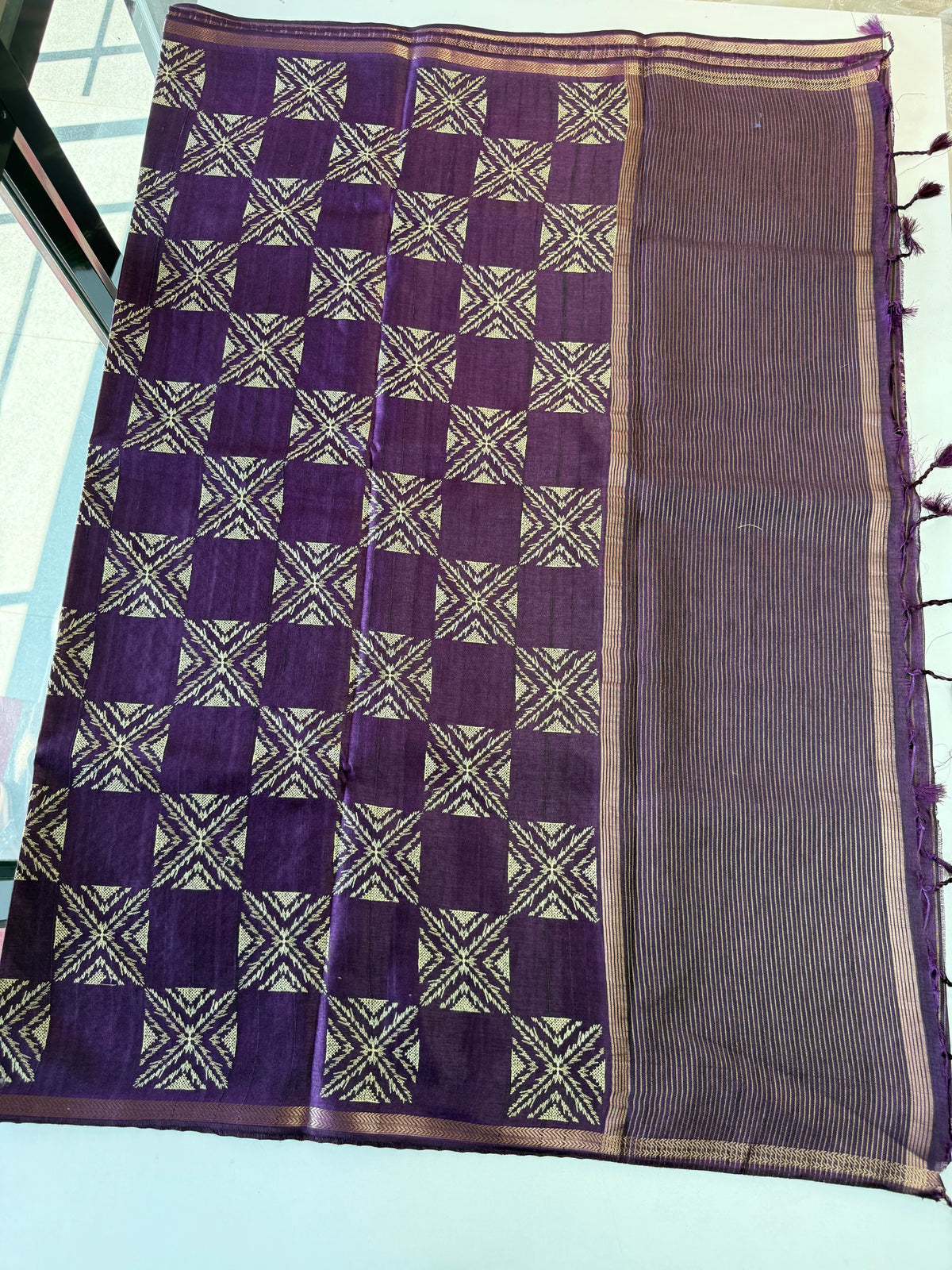 Soft semi Tussar saree/D236
