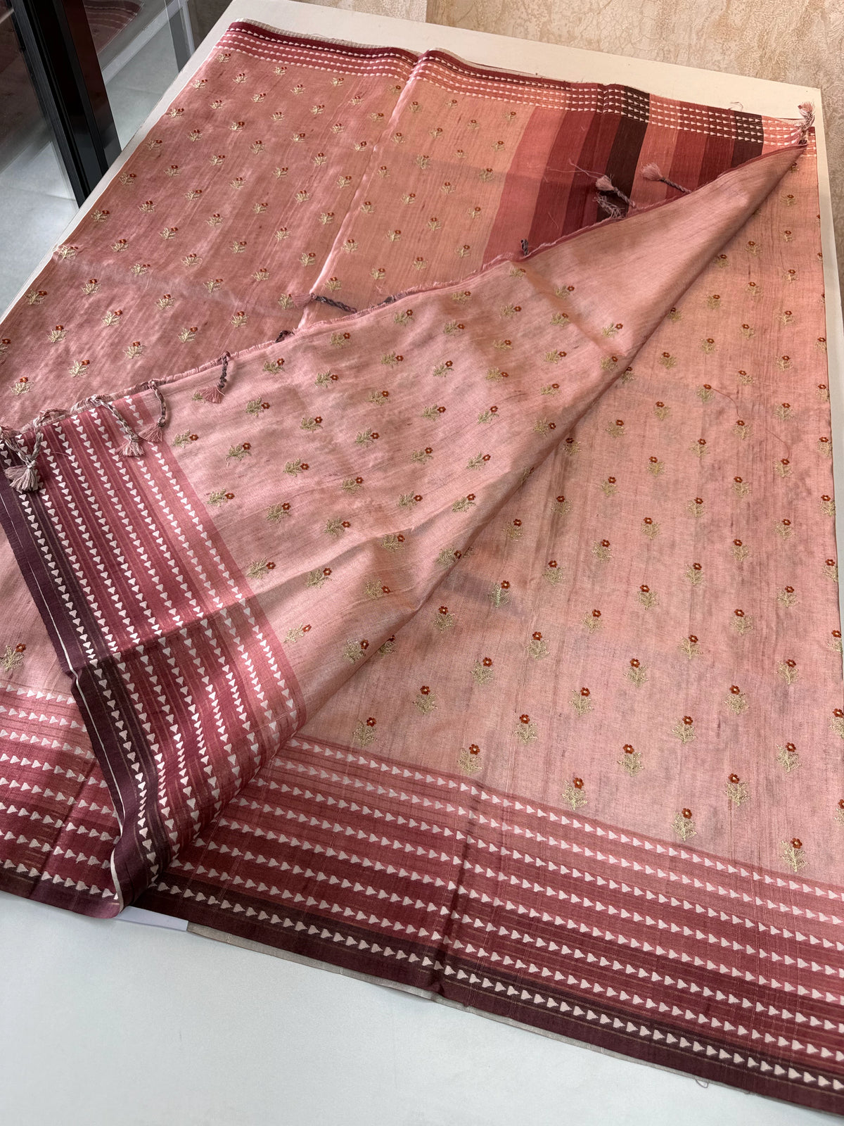 Soft seminTussar Silk Saree /MD373