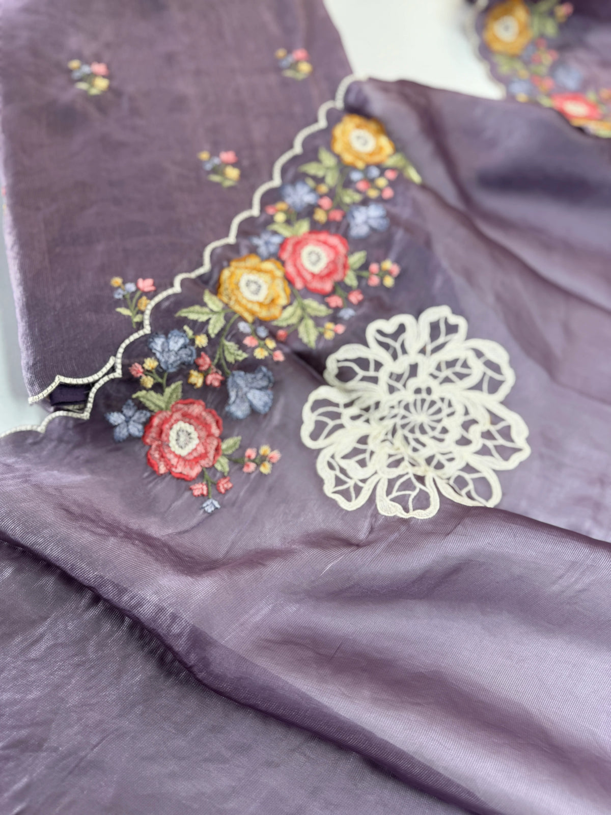 Semi uppada silk unstitched salwar set /NC137