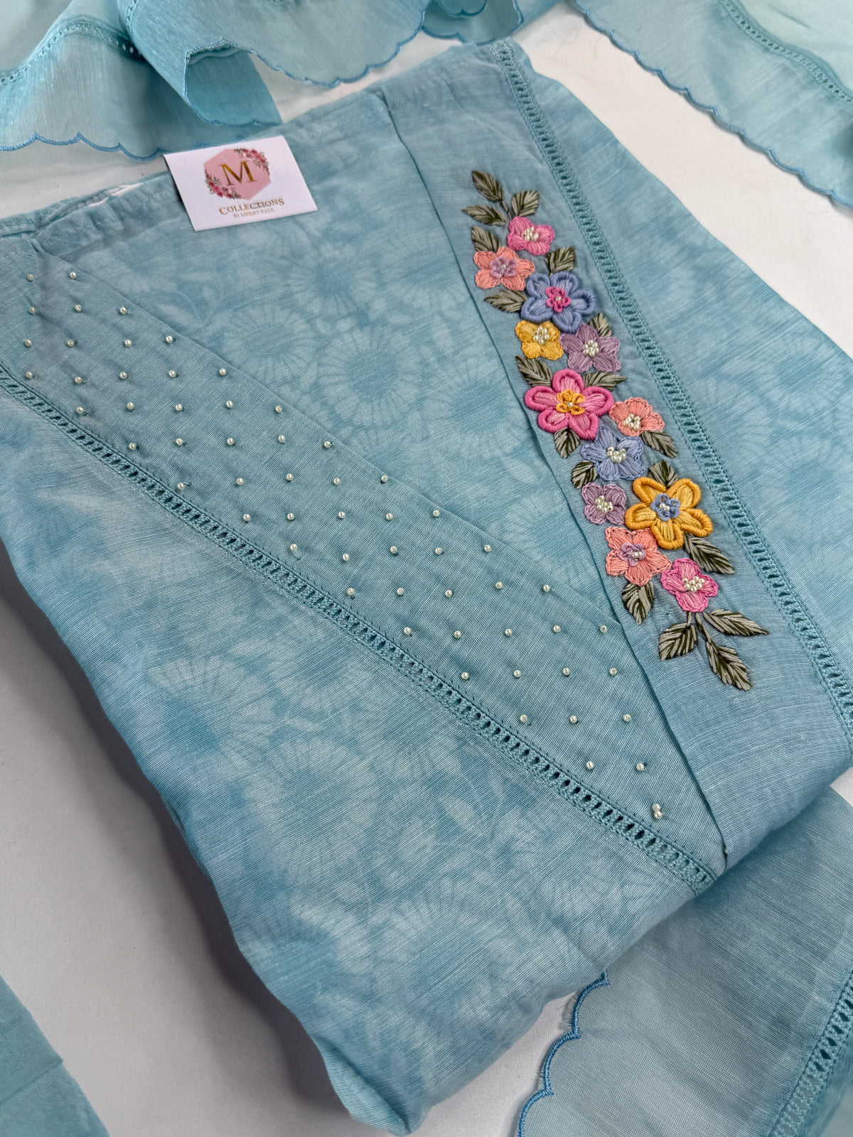Chanderi unstitched salwar set /NC163