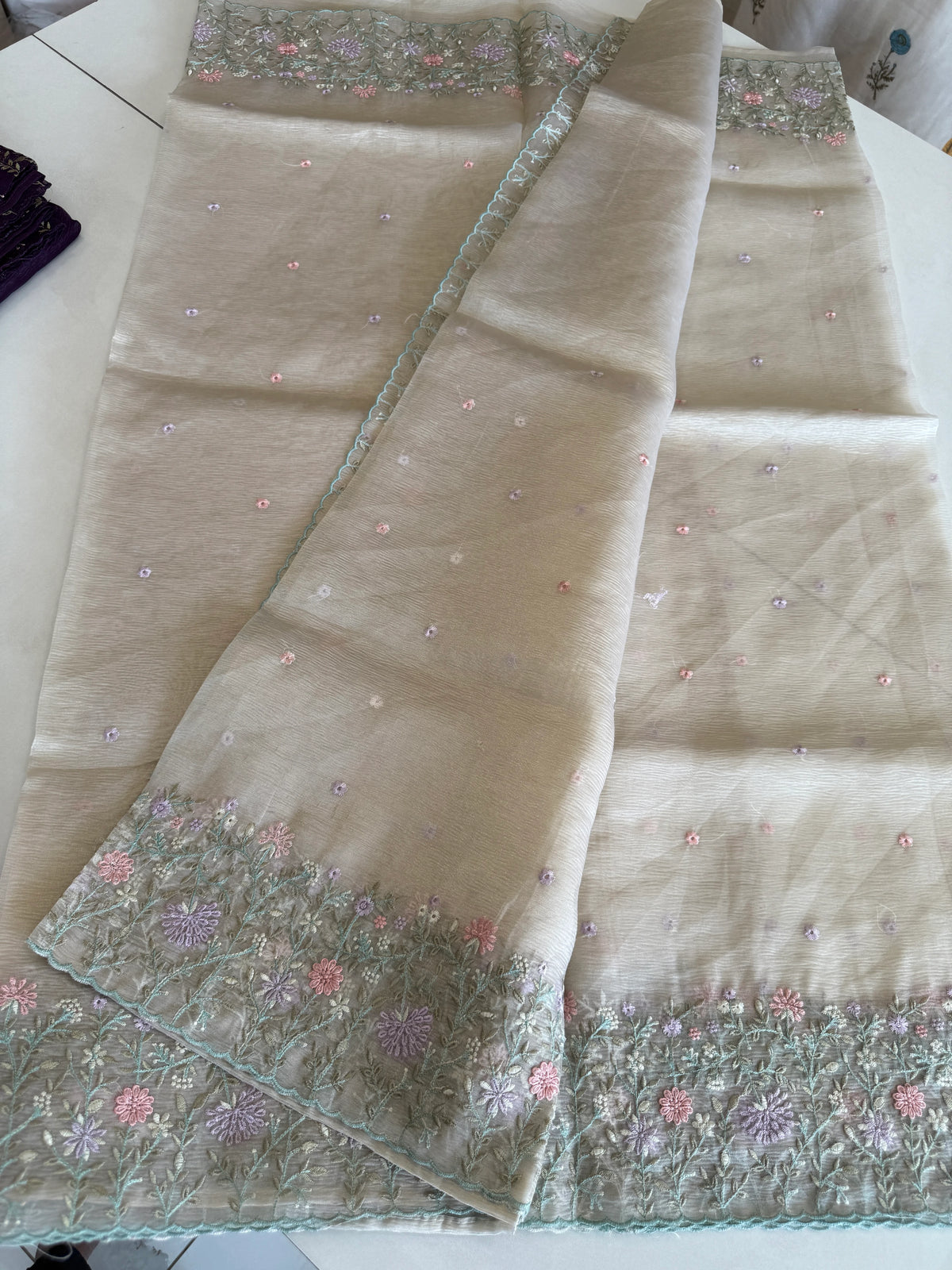 Crushed saree/ CW362