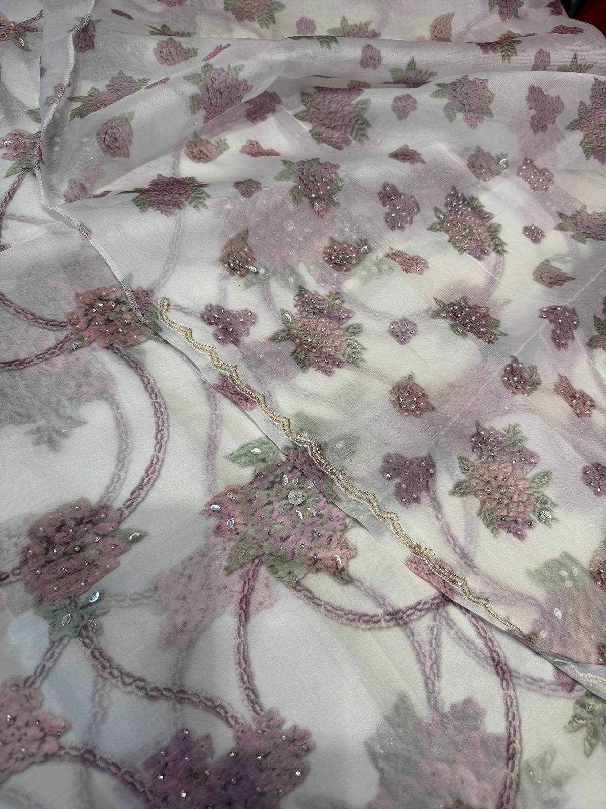 Georgette Organza Saree/ DD32