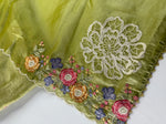 Semi uppada silk unstitched salwar set /NC137