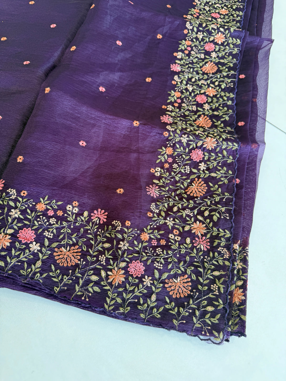 Crushed saree/ CW362