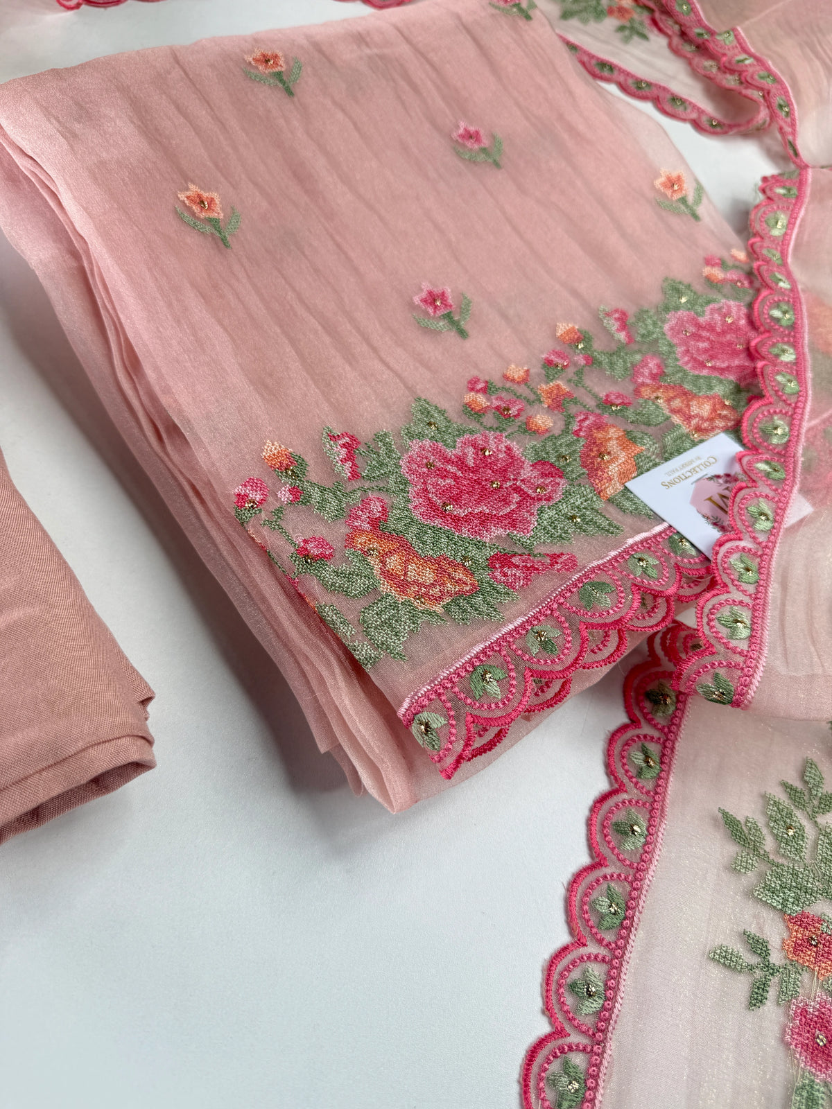 Premium organza unstitched salwar set / U5253