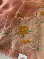 Glass Organza Saree/4435