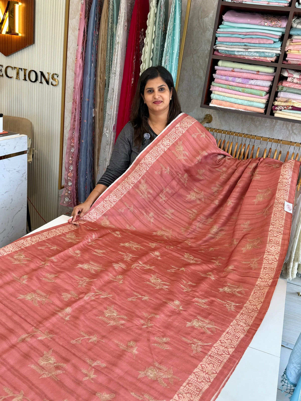 Soft semi Tussar saree/ D521