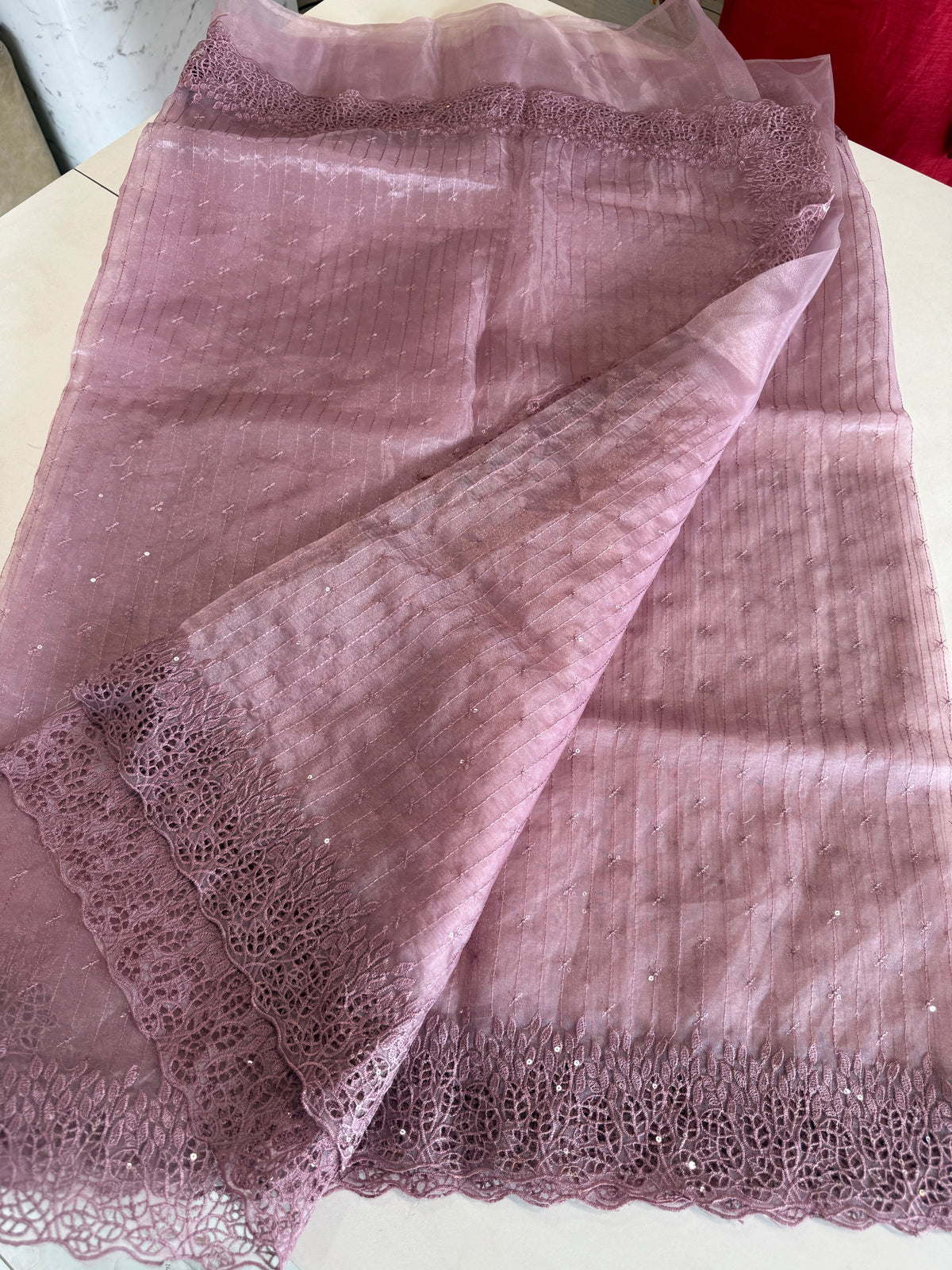 Soft Organza Saree/ Cw055