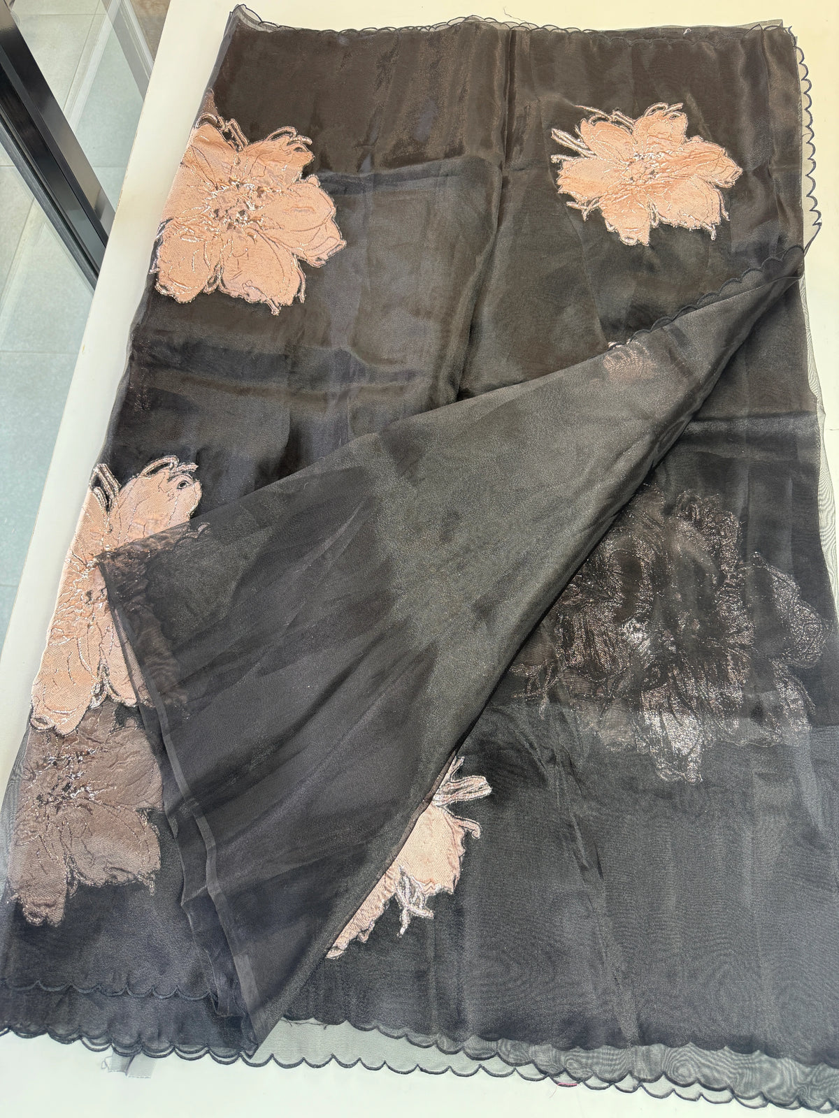 Glass Organza Saree/ KB24
