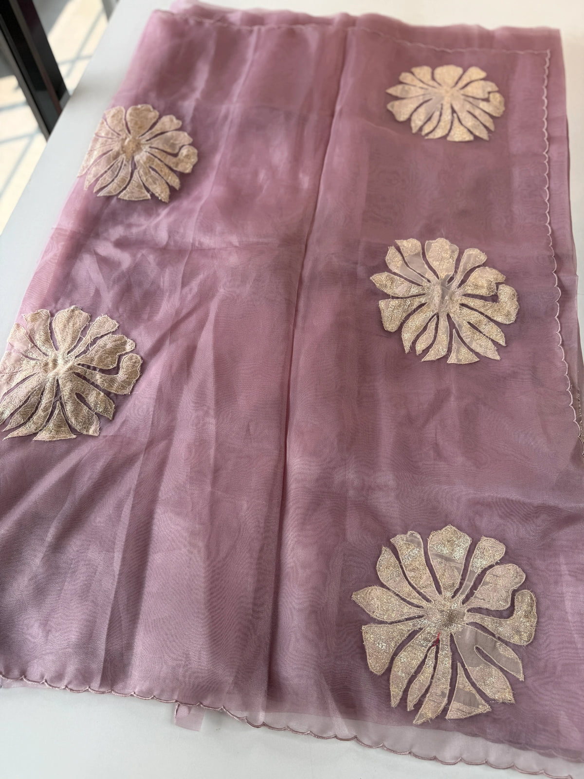 Glass Organza Saree/ LK35