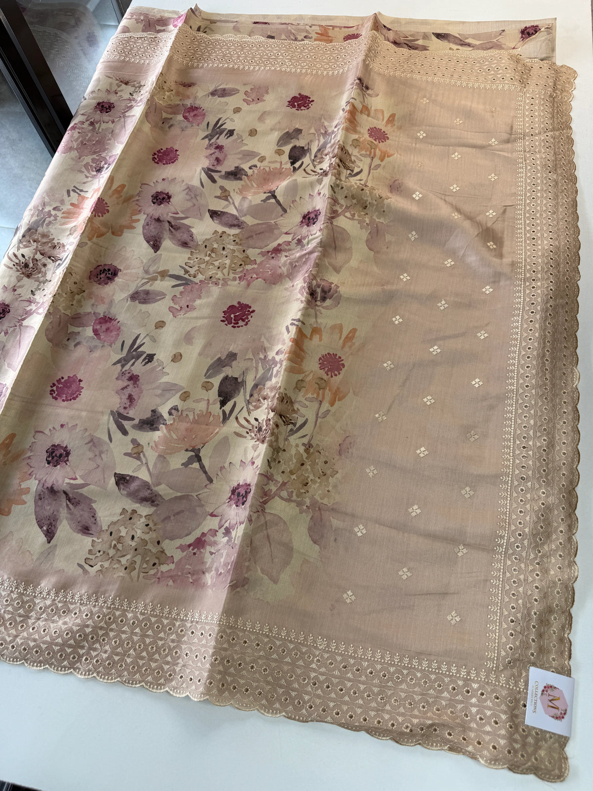 Semi Silk Blended Saree/7599