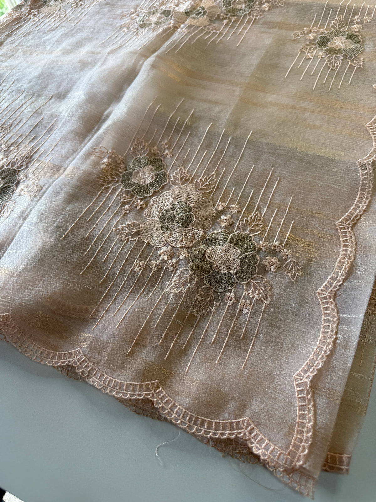 Organza foil blended Saree/ CW866