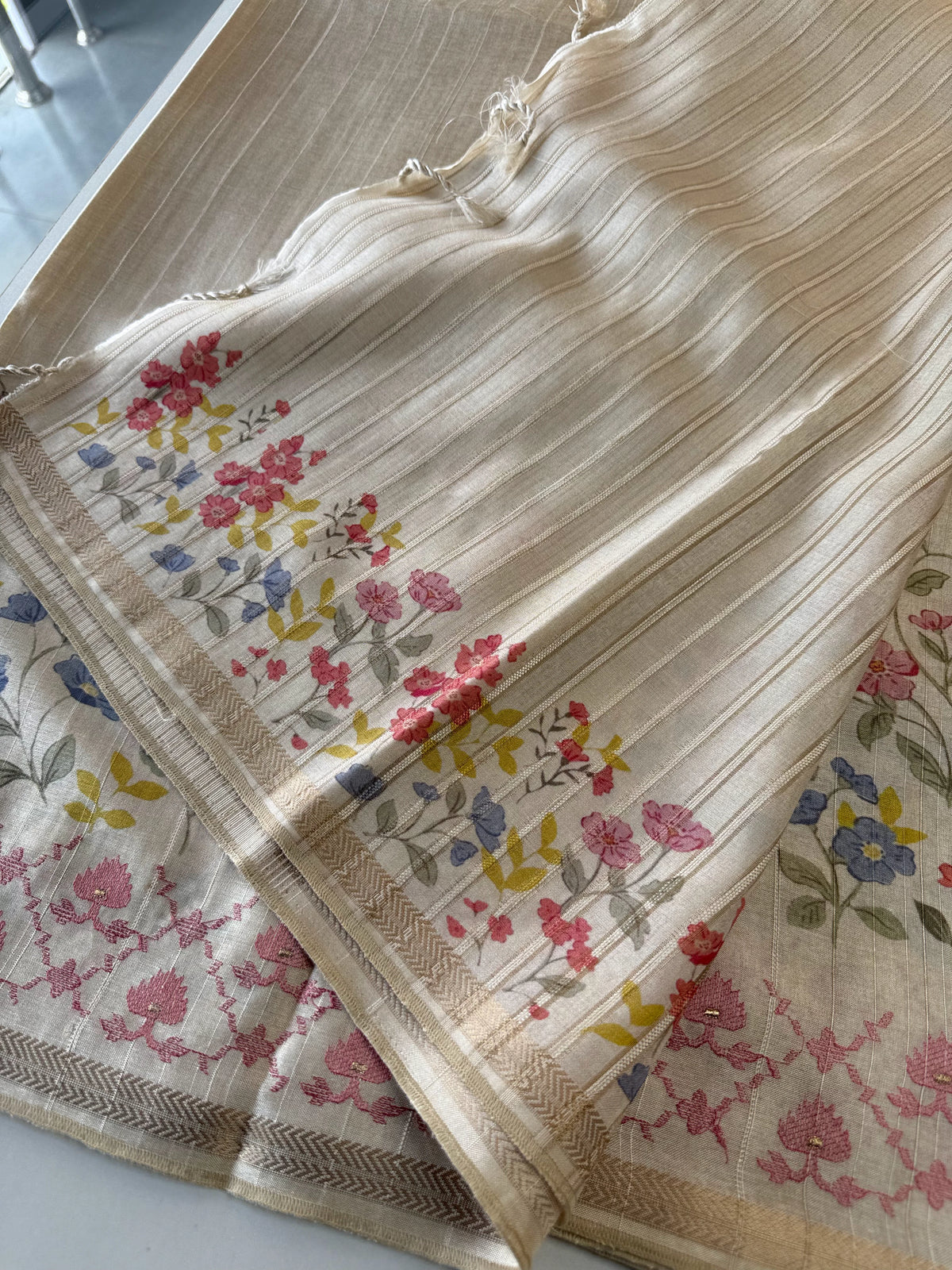 Semi Tussar Silk Saree /MD376