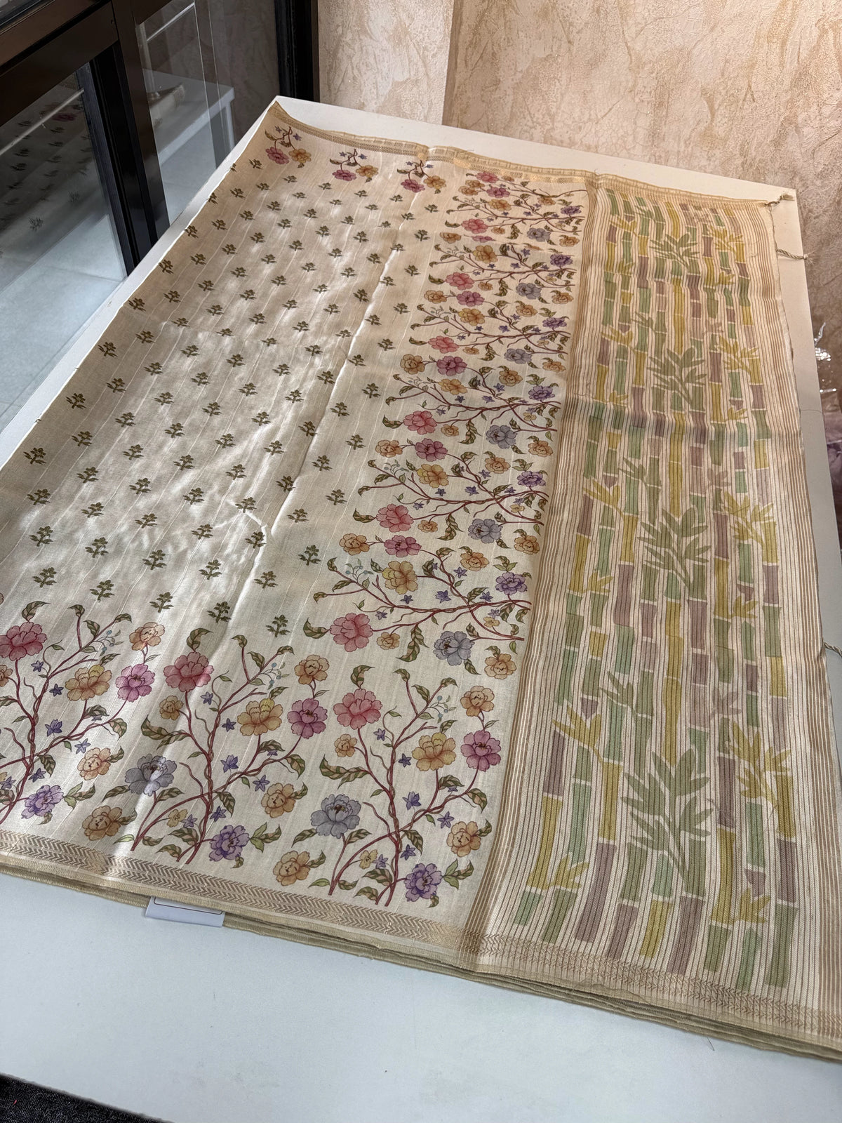 Soft semi Tussar saree /MD377