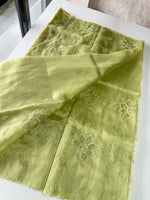 Glass Organza Appliqué work saree /MA278