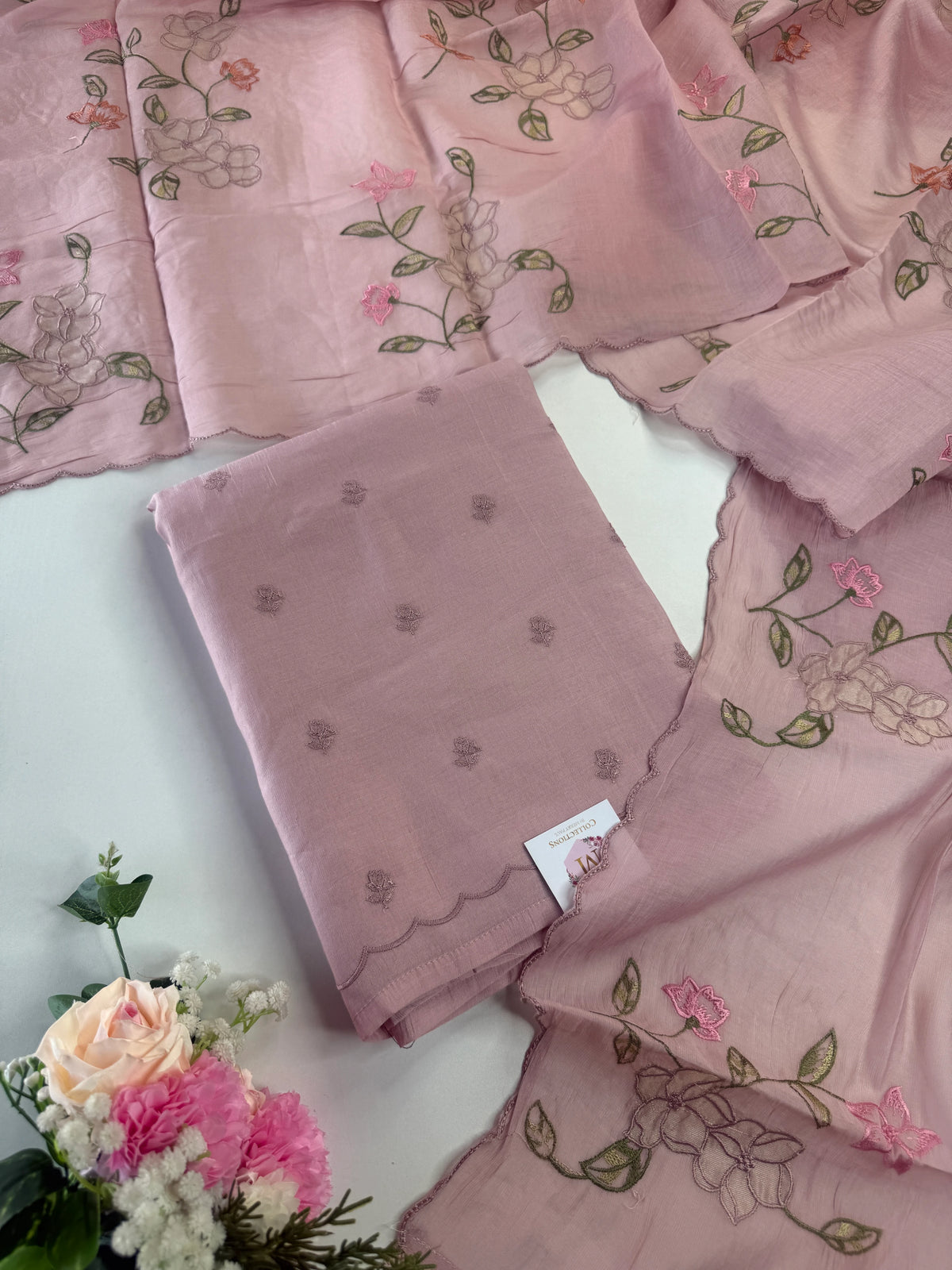 Soft Chanderi unstitched salwar set /NC305