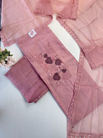 Chanderi silk salwar set unstitched/U5303