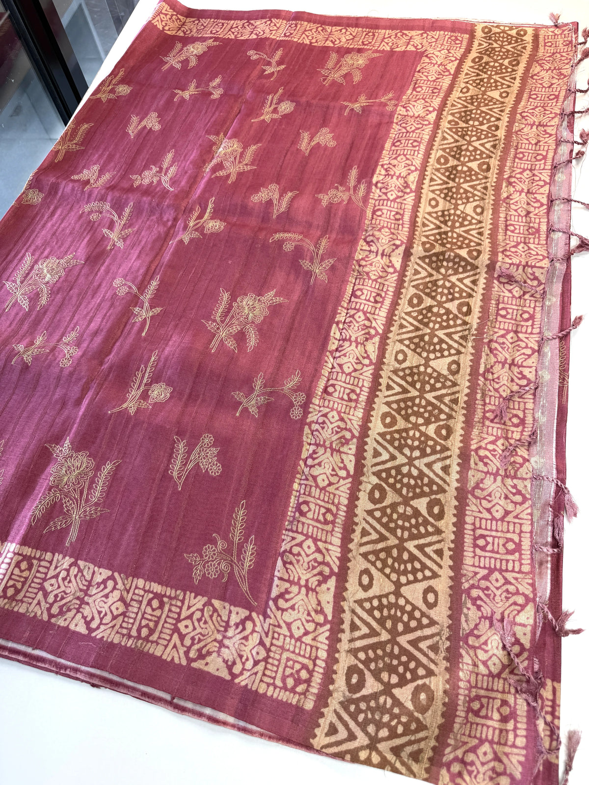 Soft semi Tussar saree/ D521
