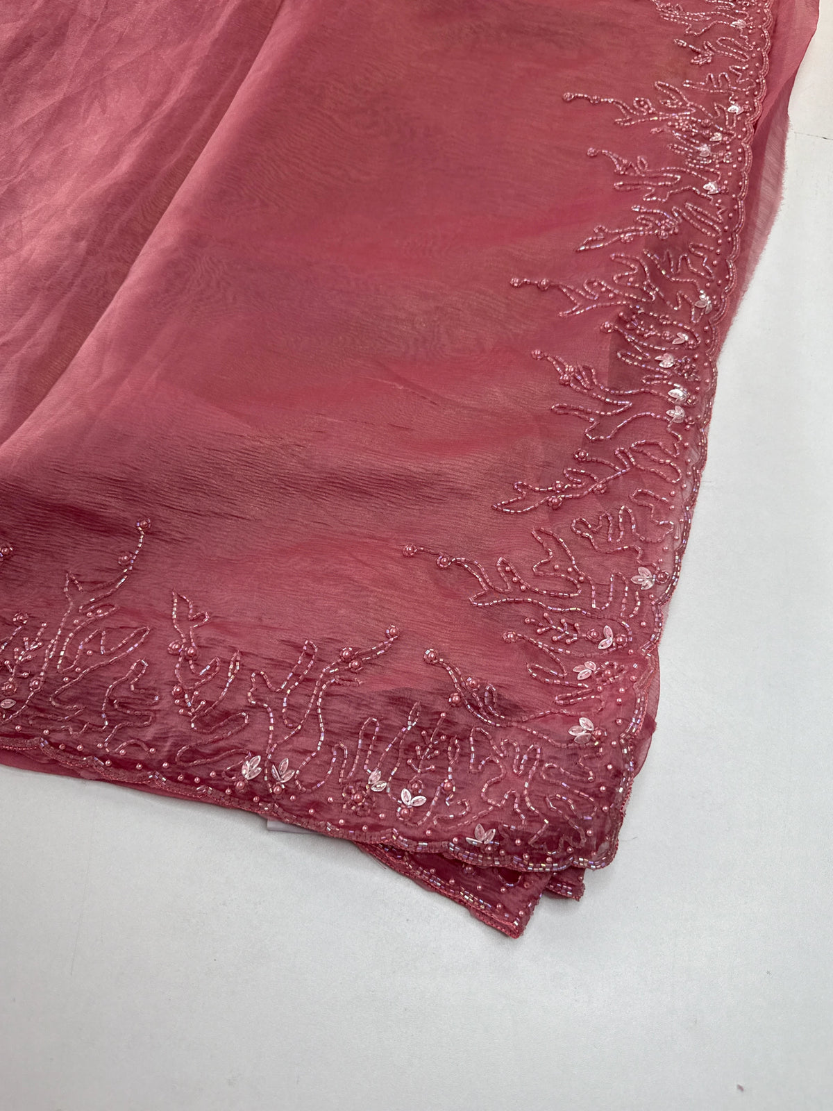 Crushed organza saree/HW344