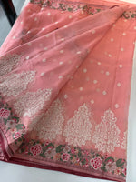 Crushed crape saree /SC222