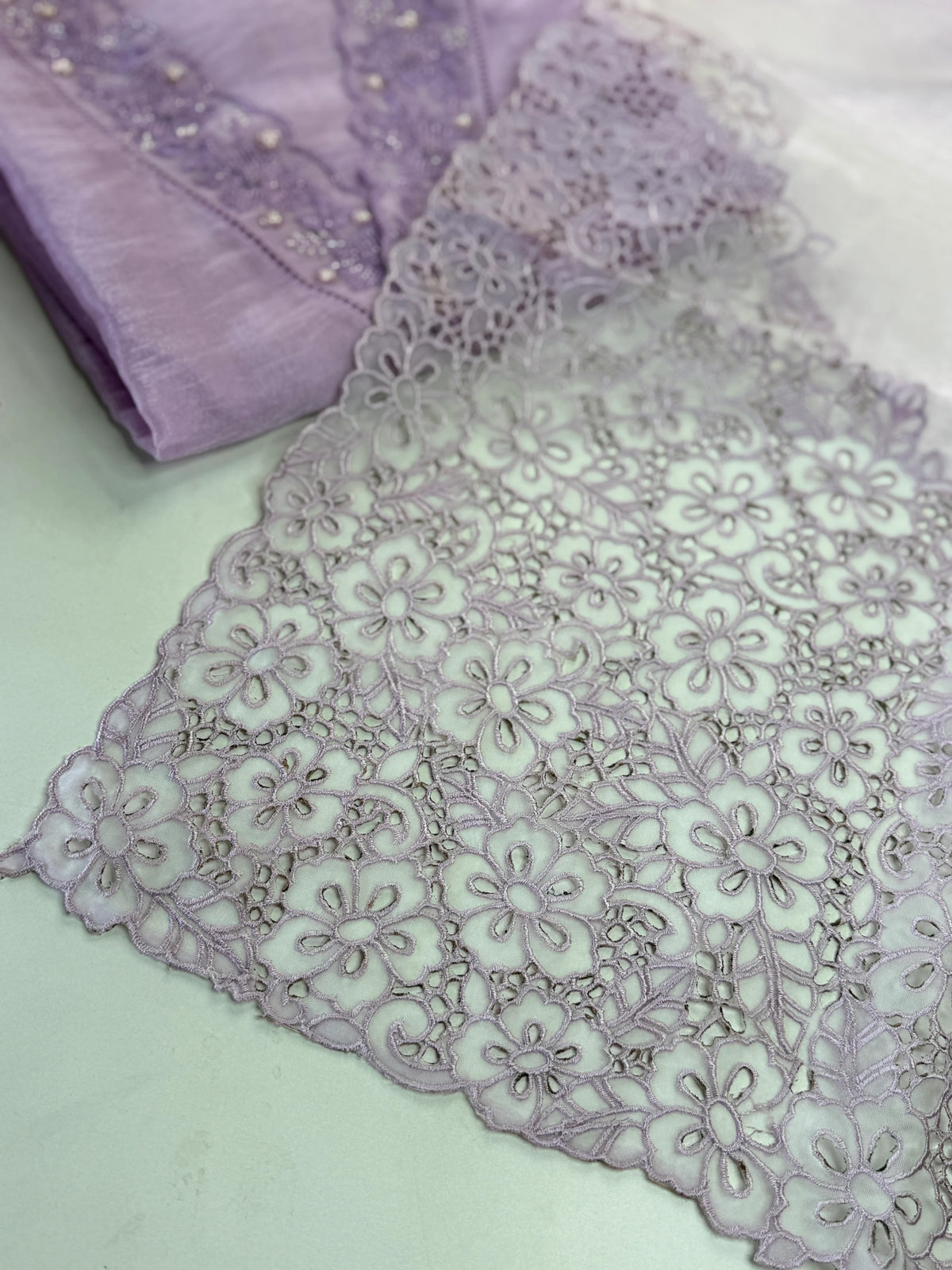 Organza unstitched salwar set / NC160