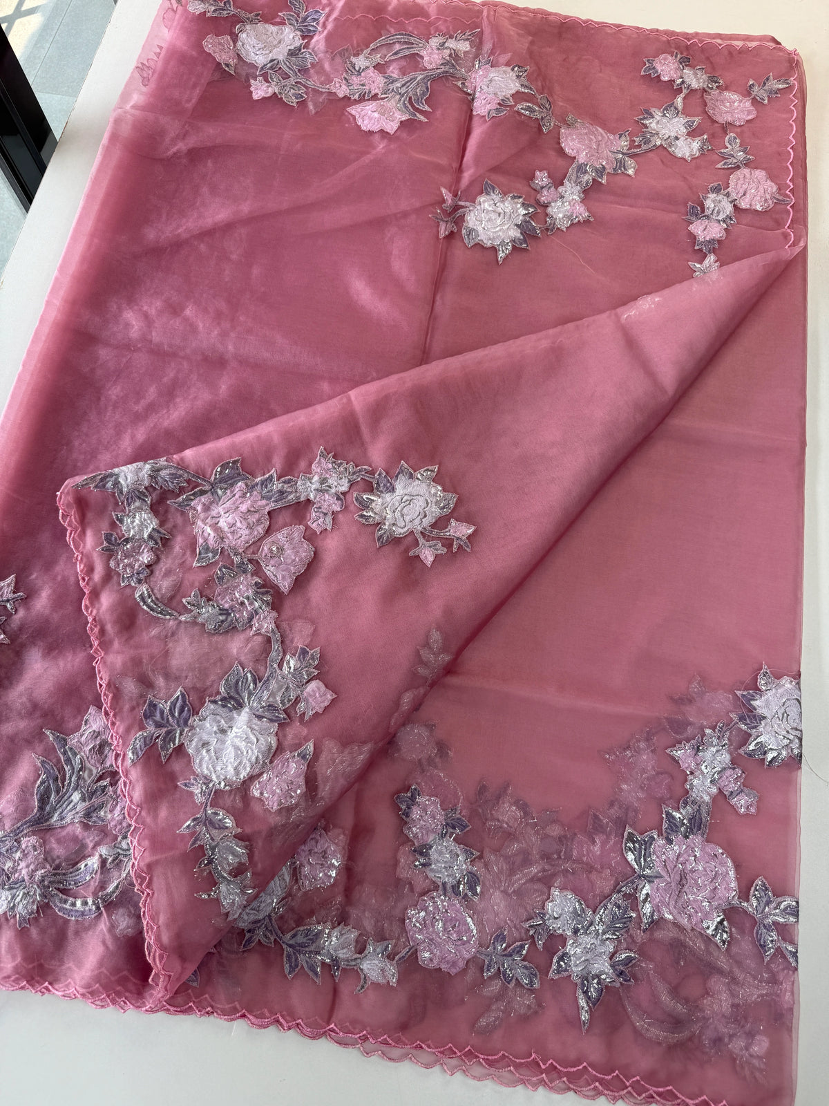 Soft organza saree/FK38