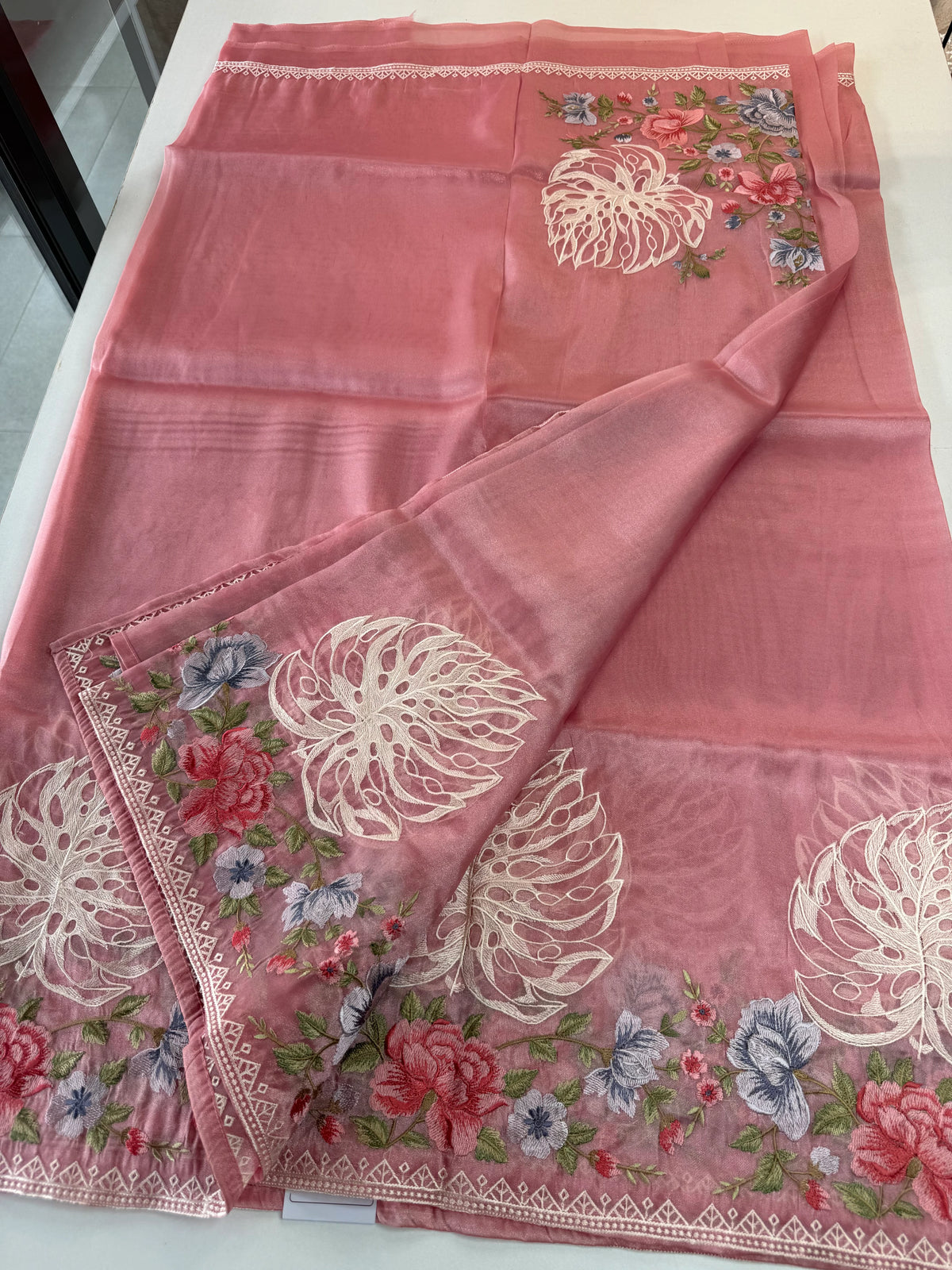 Tissue organza saree /RKF07