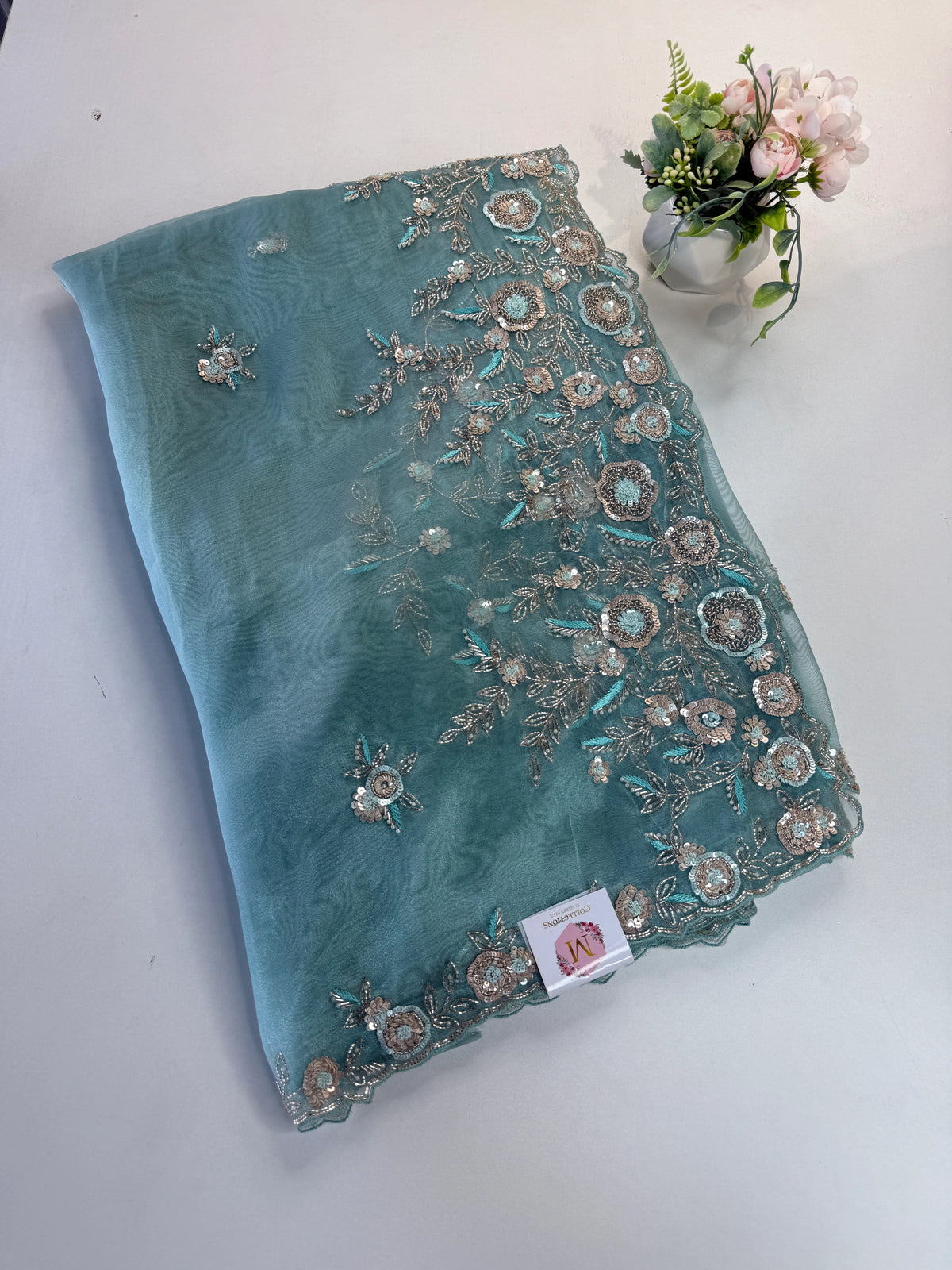 Glass organza Saree/AP810