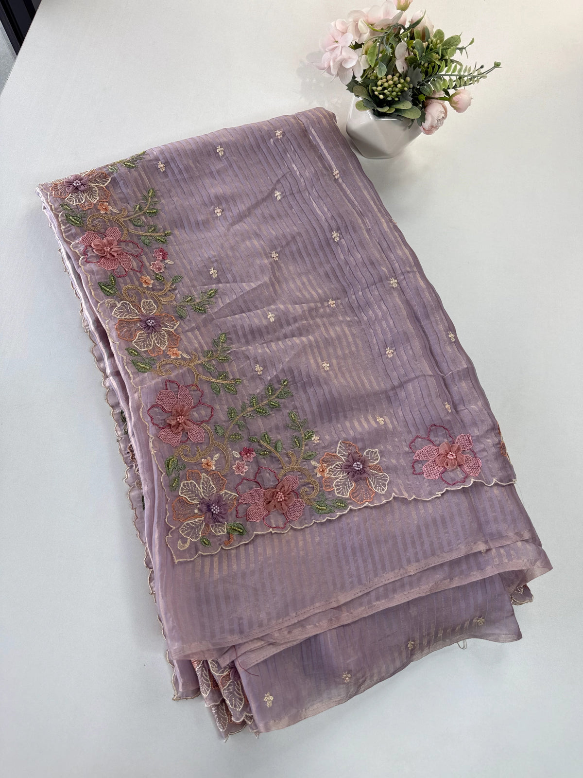 Satin Organza Saree/ WS97