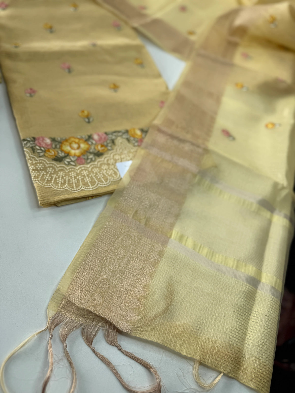 Silky kotta unstitched salwar set / U5821