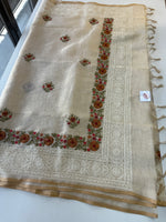 Tissue linen blended Saree/564B