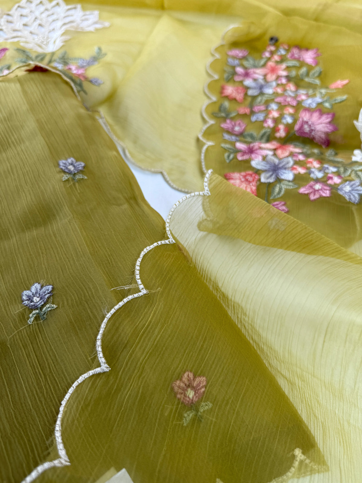 Chiffon unstitched salwar set/NC102