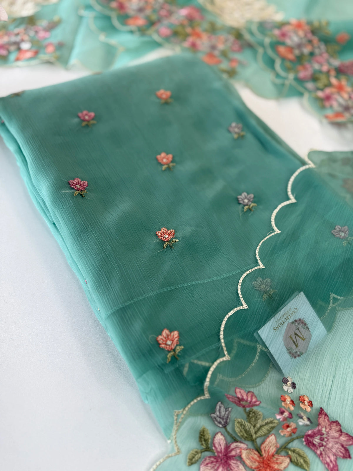 Chiffon unstitched salwar set/NC102