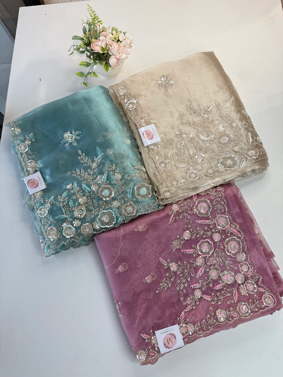 Glass organza Saree/AP810