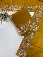 Semi corduroyUnstitched salwar set / NC142