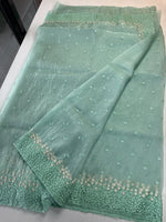 Korean organza saree/ Hw557