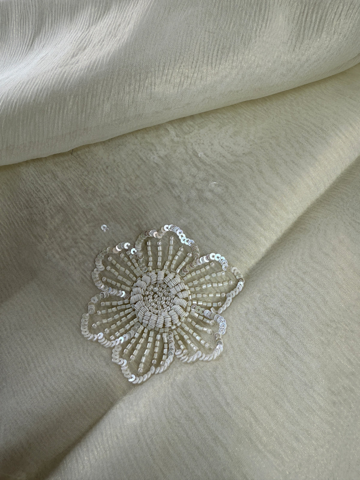 Fancy crushed Organza Saree/ HW490